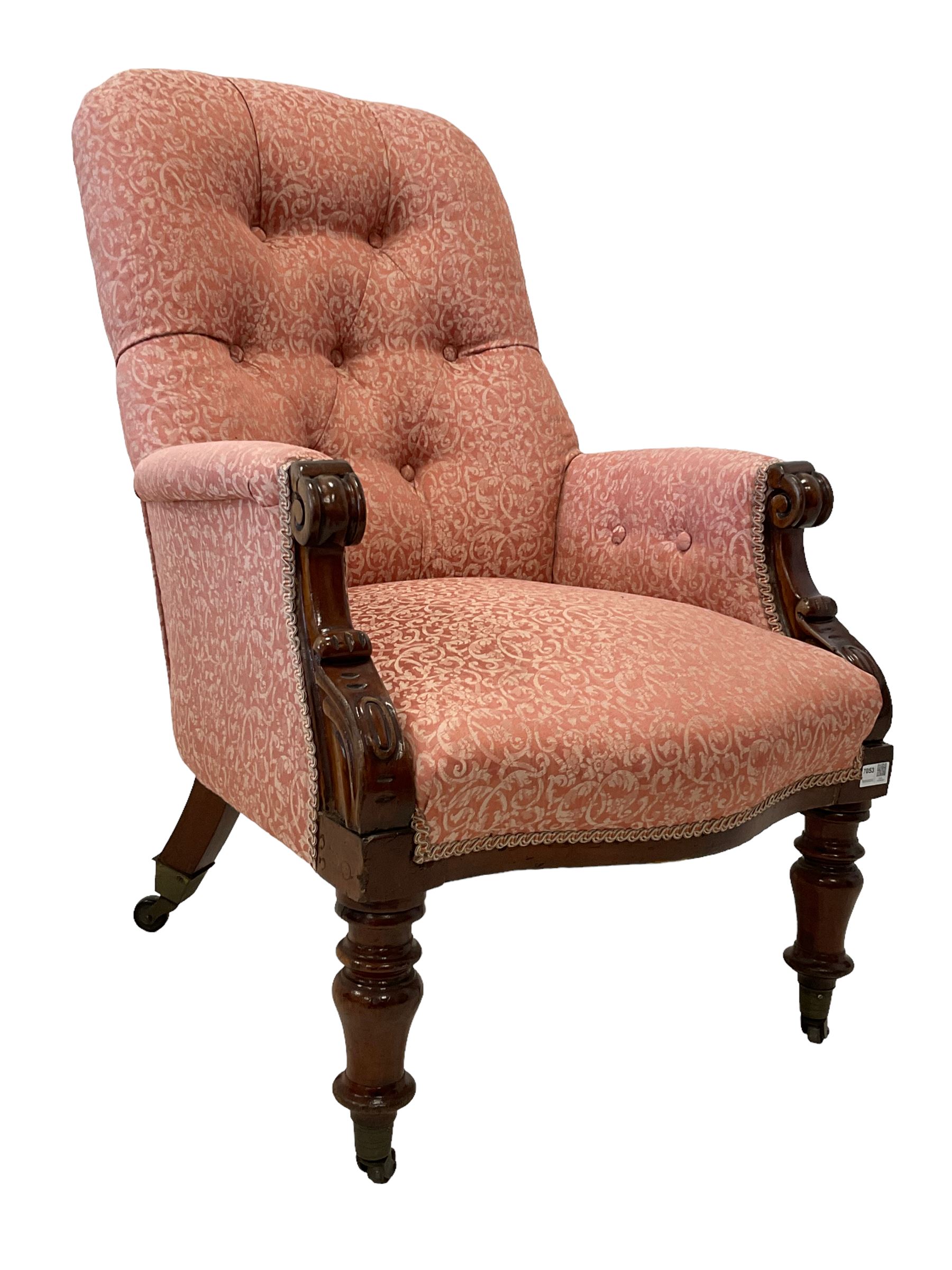19th century mahogany armchair - Image 5 of 6