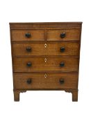 George III oak straight-front chest