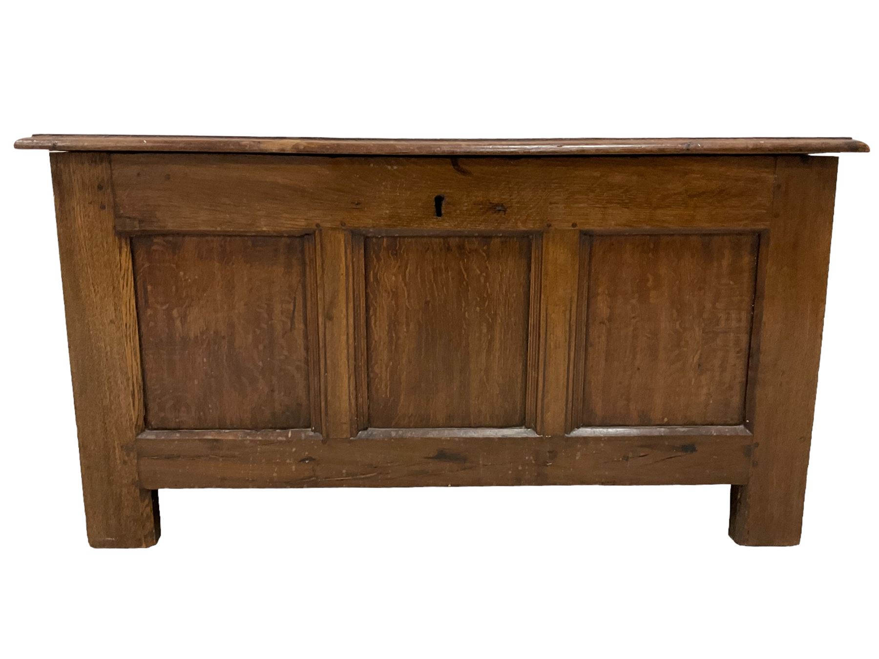George III oak blanket chest - Image 2 of 4