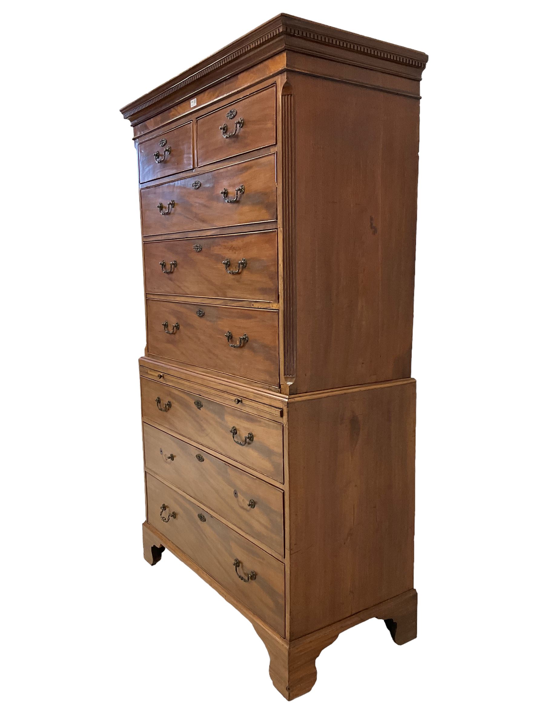 George III mahogany chest-on-chest - Image 2 of 4