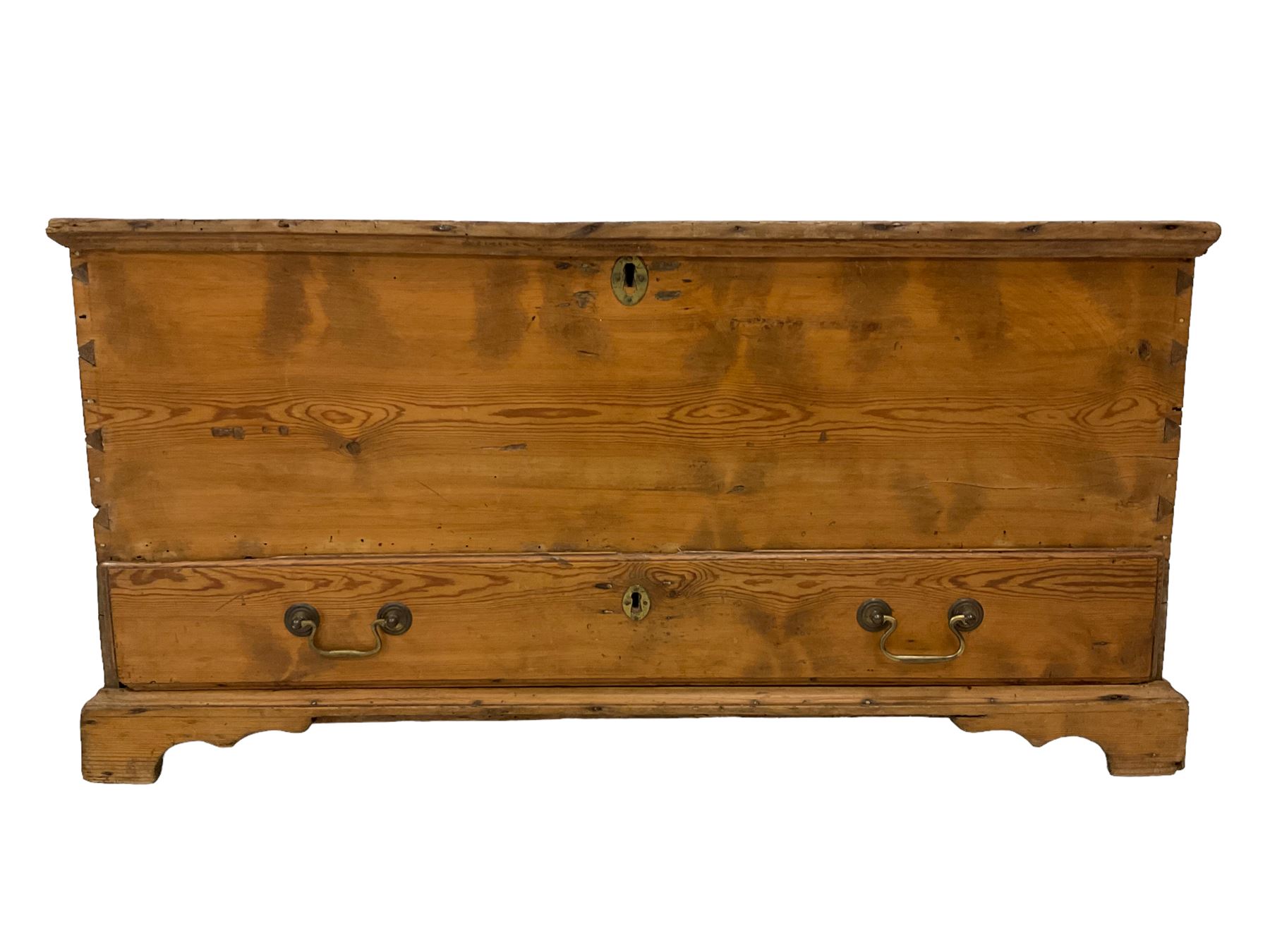 Late 19th century rustic pine mule chest - Image 4 of 5