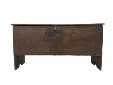18th century oak six plank chest or coffer