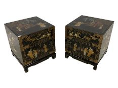 Pair Chinoiserie design cabinets