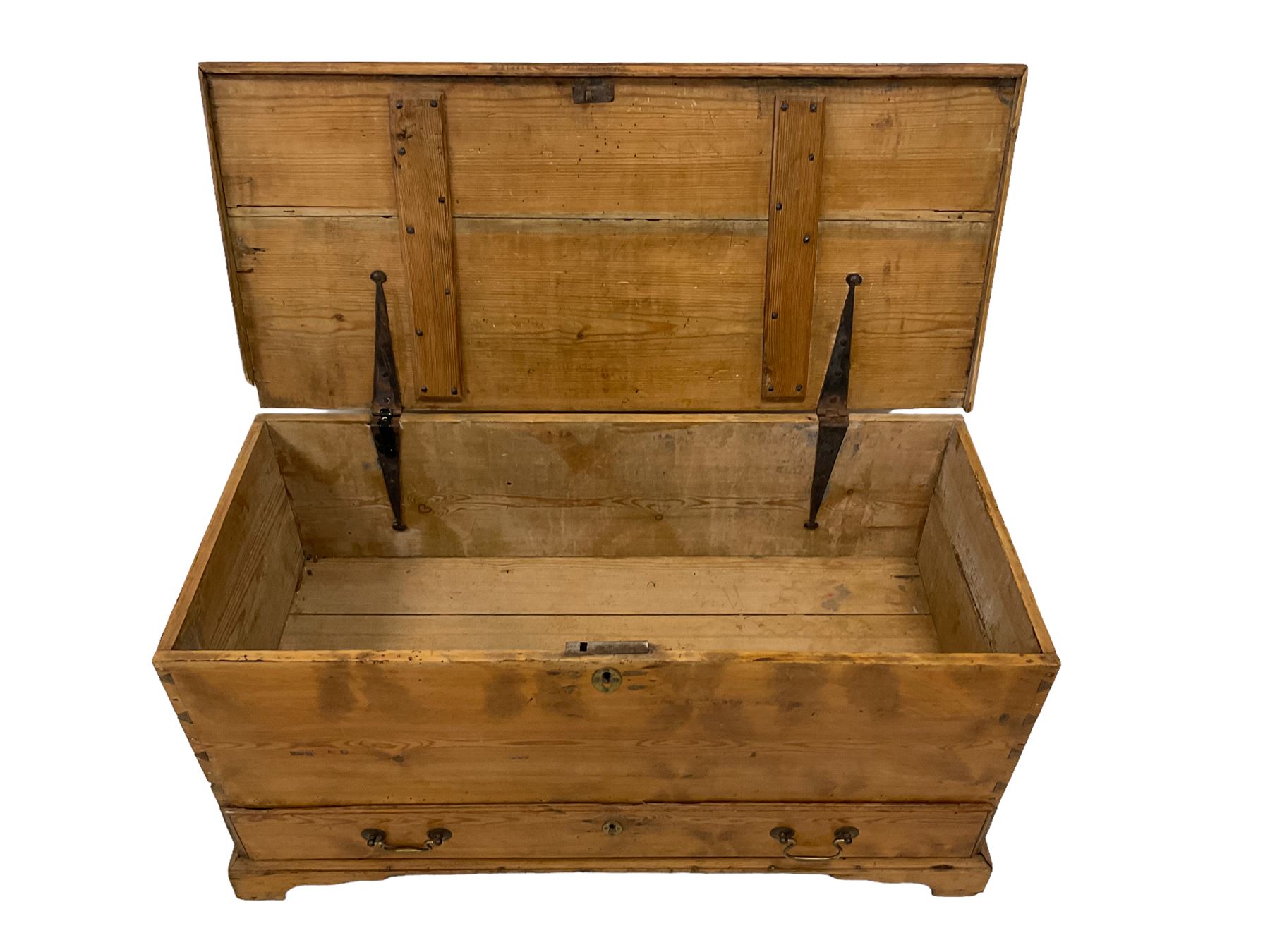 Late 19th century rustic pine mule chest - Image 3 of 5