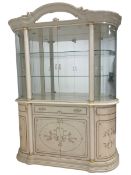 Italian marble effect display cabinet