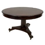 Late 19th century mahogany tilt-top breakfast table