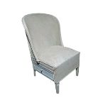 Lloyd loom style chair with single drawer