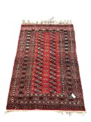 Afghan Bokhara red ground rug