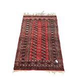 Afghan Bokhara red ground rug