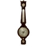 Mercury barometer with a silvered register