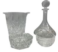 Glass ships decanter