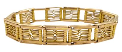 Early 20th century 9ct gold expanding fancy link bracelet
