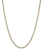 9ct white and yellow gold rope twist necklace