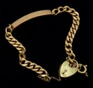9ct rose gold identity bracelet