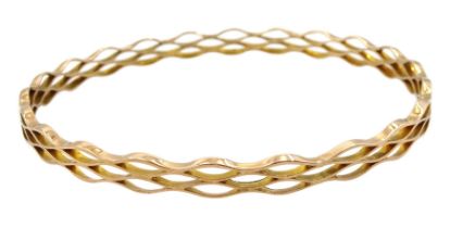 Early 20th century 9ct rose gold arm bangle by The Albion Chain Co