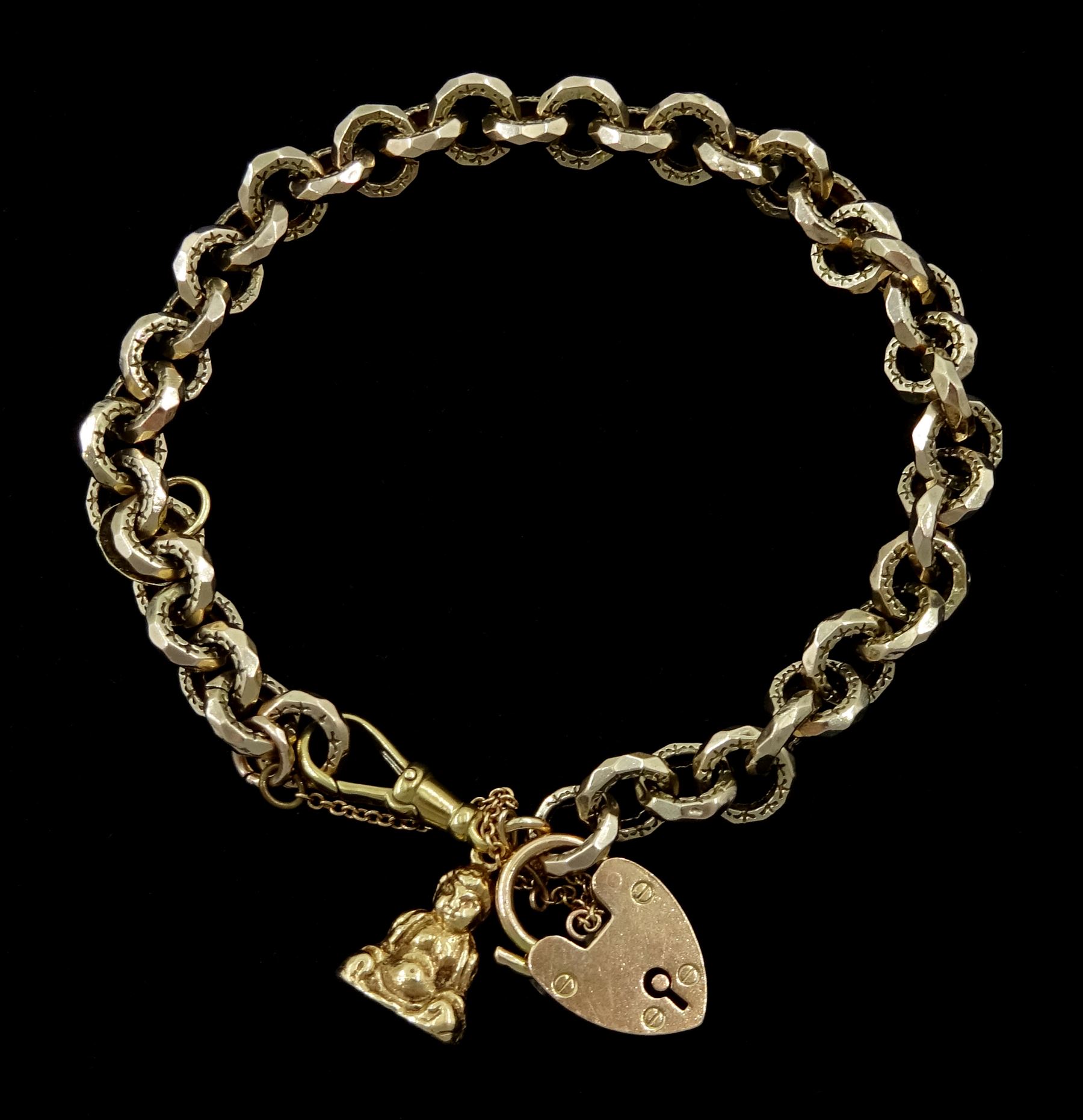 Early 20th century low carat gold link bracelet