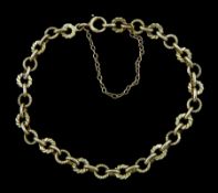 9ct gold circular link bracelet