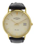 Rotary Elite gentleman's 18ct gold quartz wristwatch