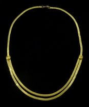18ct gold omega link chain necklace