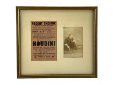 Harry Houdini (1874-1926) Regent Theatre Programme 'Starring Engagement of the World's Famous Handcu