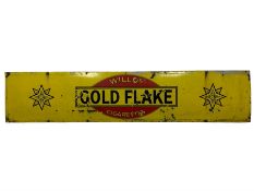 Large Wills's Cigarettes Gold Flake single sided enamel sign 40cm x 183cm