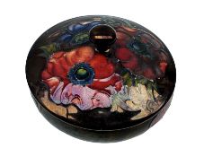 Walter Moorcroft 'Flambe Lustre' Anenome pattern bowl and cover
