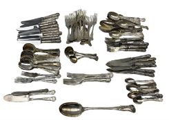 A matched part canteen of Kings pattern silver-plated cutlery comprising twenty-three dessert forks