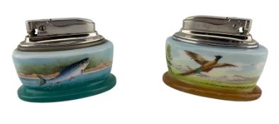 Two Minton table lighters