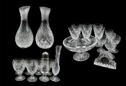 Set of six Stuart crystal claret glasses