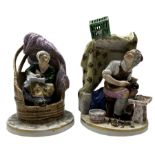 Pair of 19th century French porcelain figures by Samson