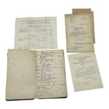 Hand written accounts book for Mr Charles Piercy