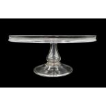 Late 18th century clear glass tazza