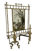 Edwardian mirrored fire screen