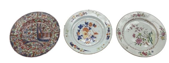 Three 18th century Chinese plates