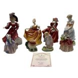 Royal Doulton figures comprising 'Patricia' figure of the year 1993 HN3365 with certificate