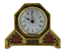 Royal Crown Derby Old Imari 1128 pattern quartz mantel clock H11cm