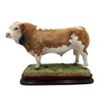 Border Fine Arts limited edition model 'Simmental Bull' no. B0996 by Antony Halls