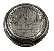 Continental silver plated box depicting Arras