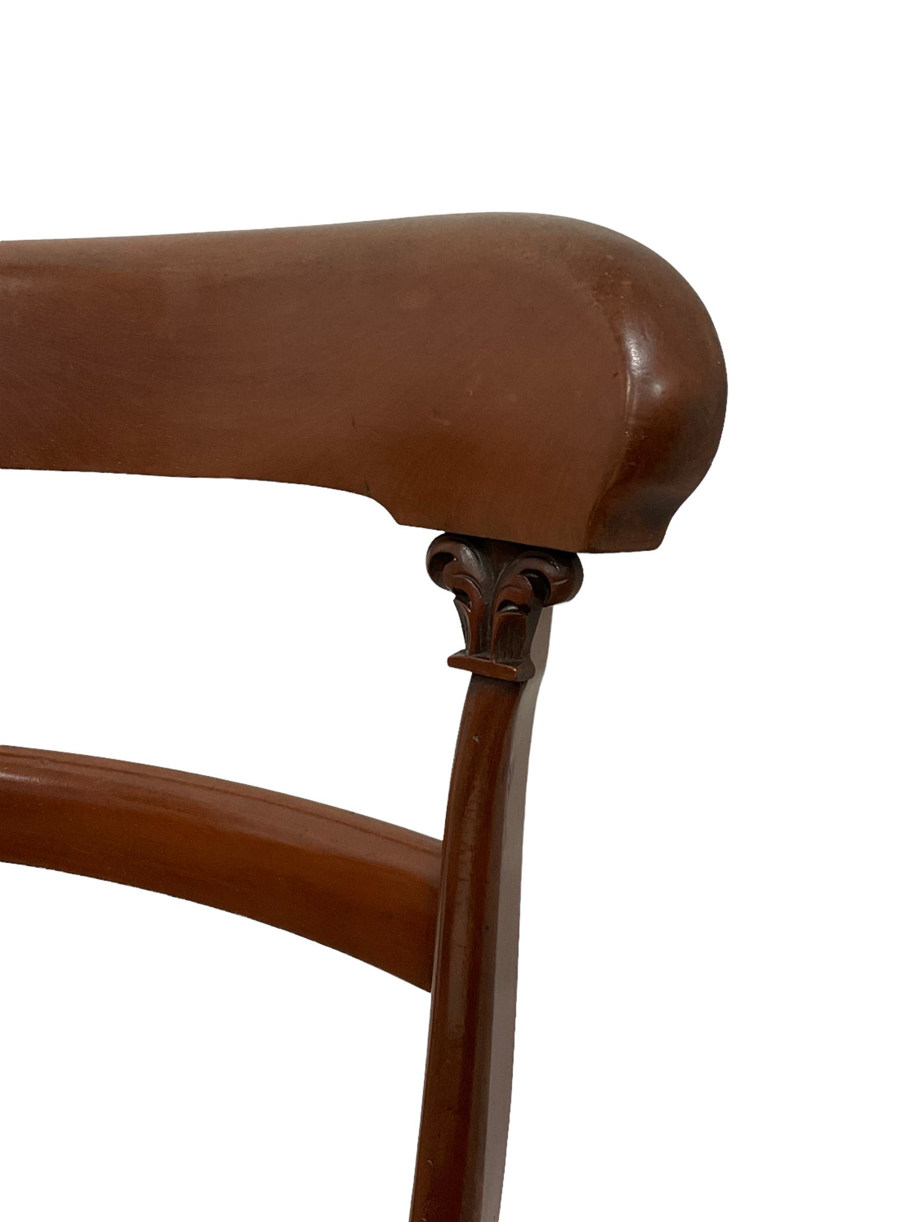 Set three early Victorian mahogany dining chairs - Image 2 of 5