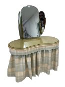 Mid-20th century kidney shaped kneehole twin pedestal dressing table