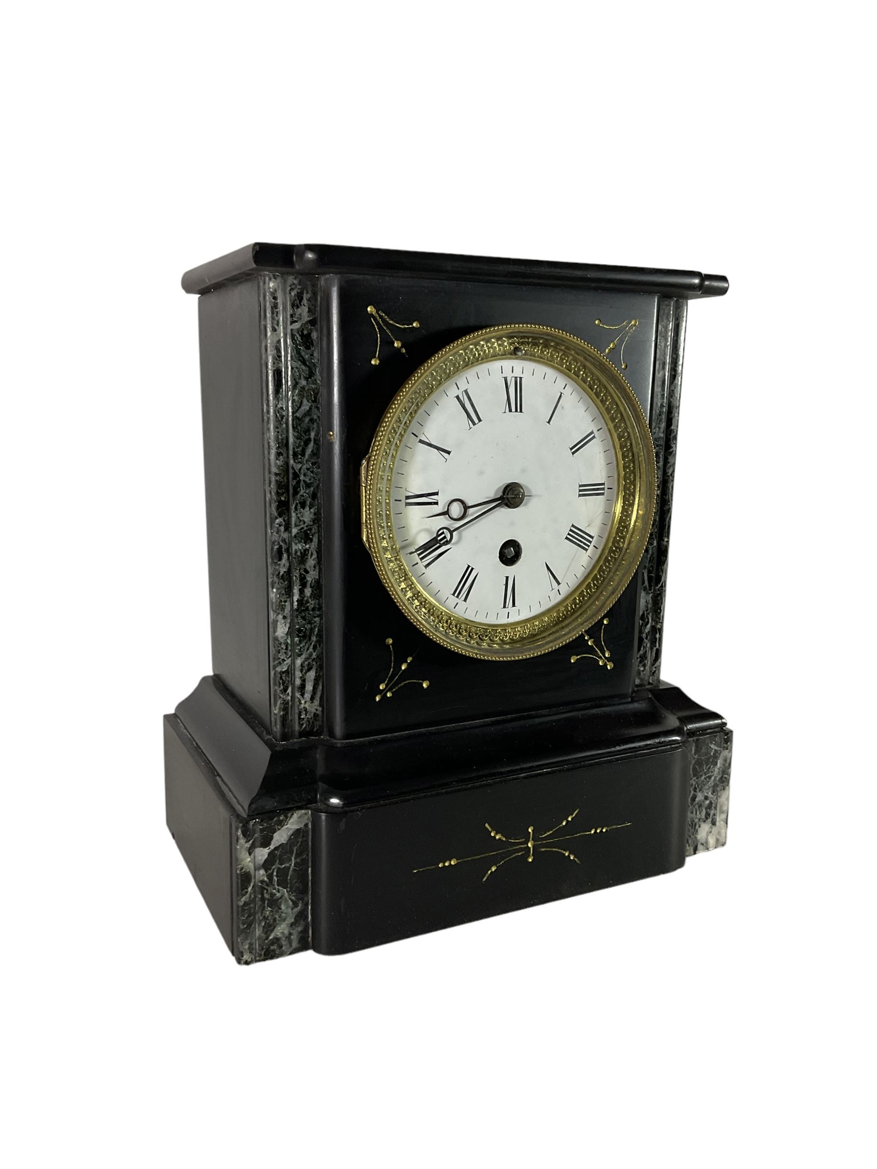 French - 19th century 8-day timepiece mantle clock. No pendulum. - Image 4 of 4
