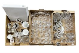Collection of cut glass including tumblers