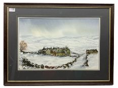 English School (20th century): Snowy Landscape