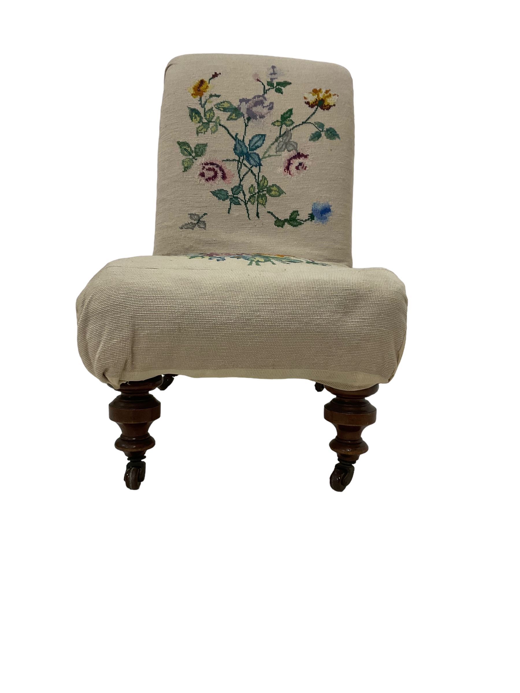 Late 19th century mahogany framed nursing chair - Image 3 of 3