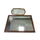 Large mahogany framed wall mirror