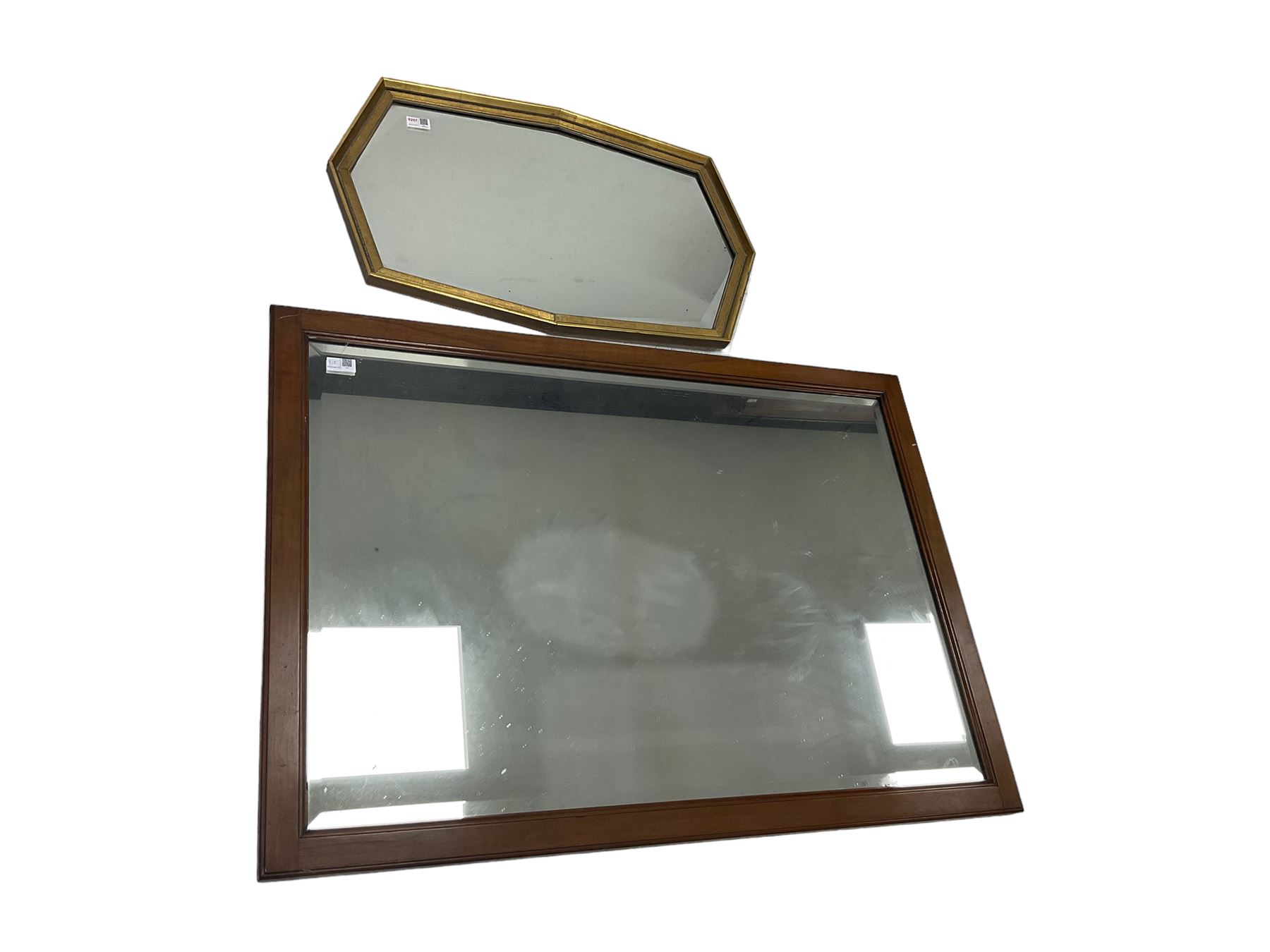 Large mahogany framed wall mirror - Image 2 of 2