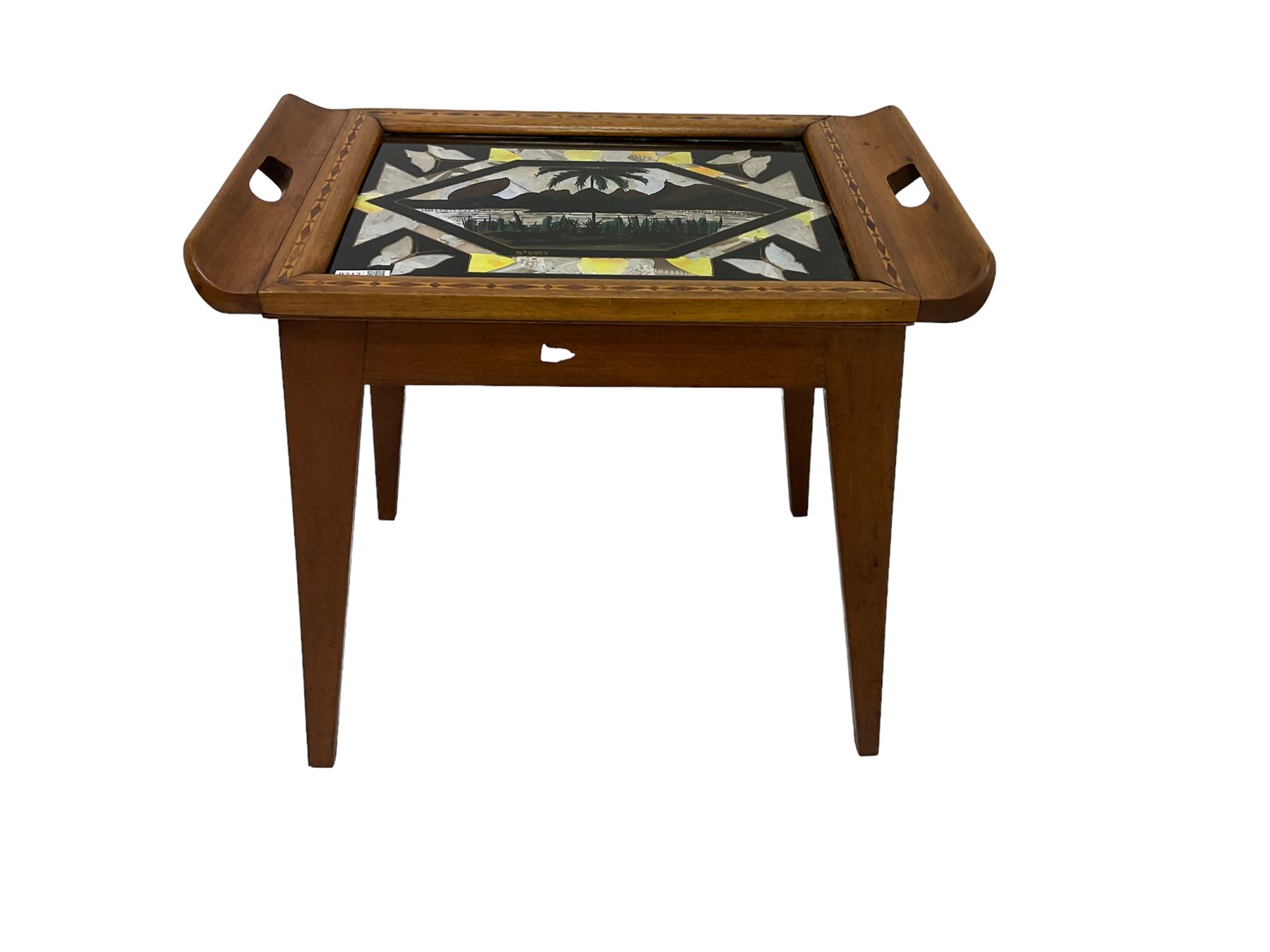 Mid-20th century South American butterfly tray occasional table