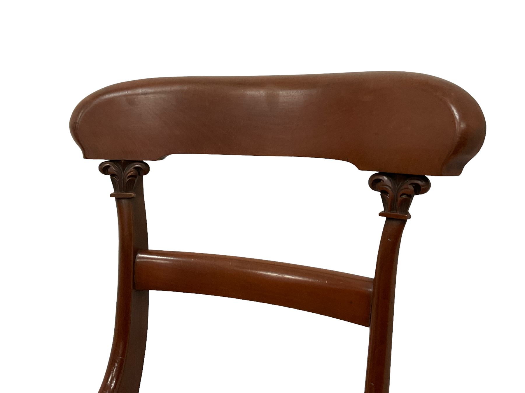 Set three early Victorian mahogany dining chairs - Image 3 of 5
