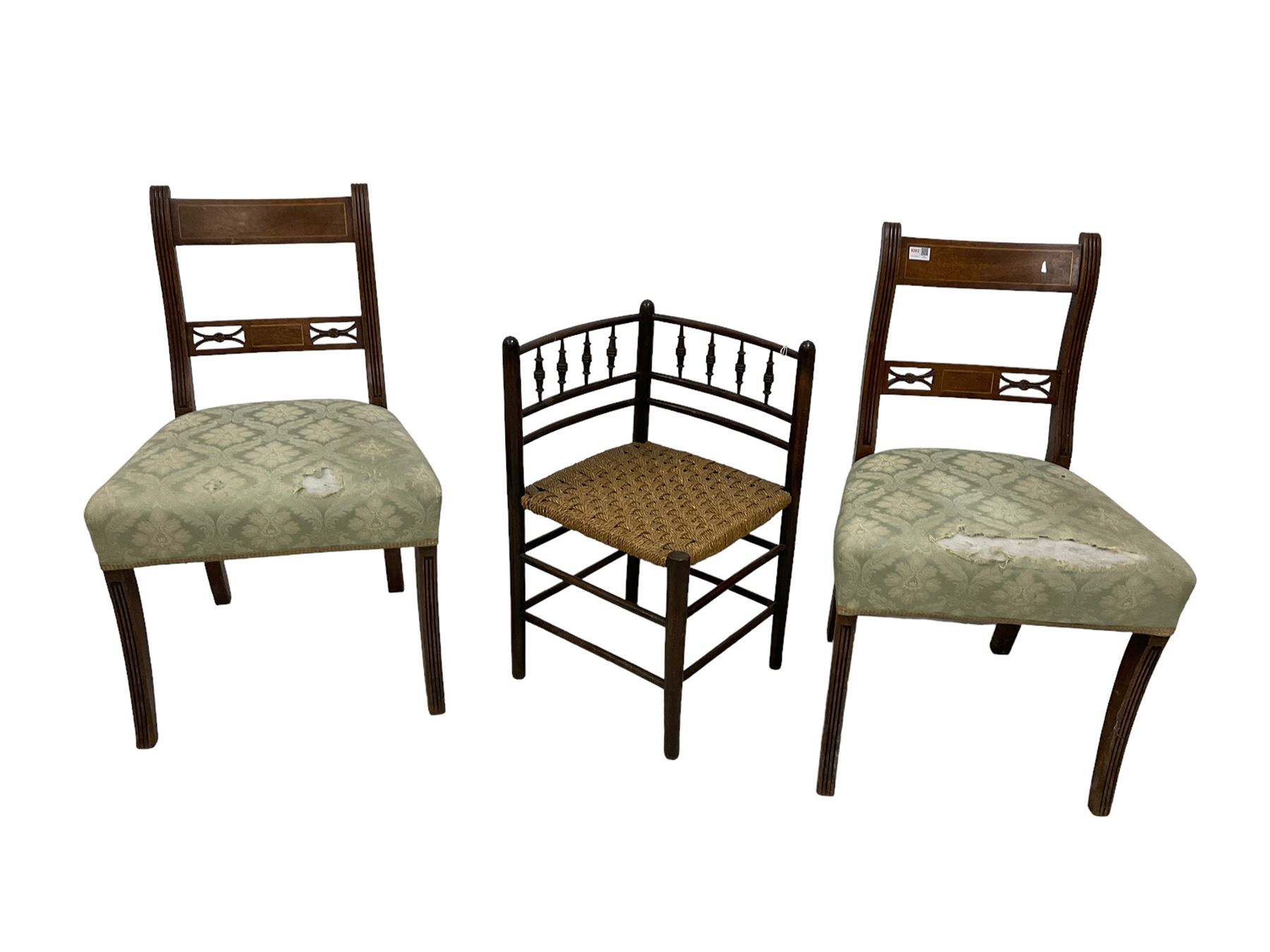 Pair Regency mahogany dining chairs - Image 2 of 2