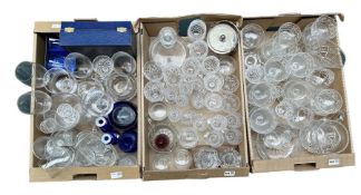 Quantity of glassware to include cut glass drinking glasses